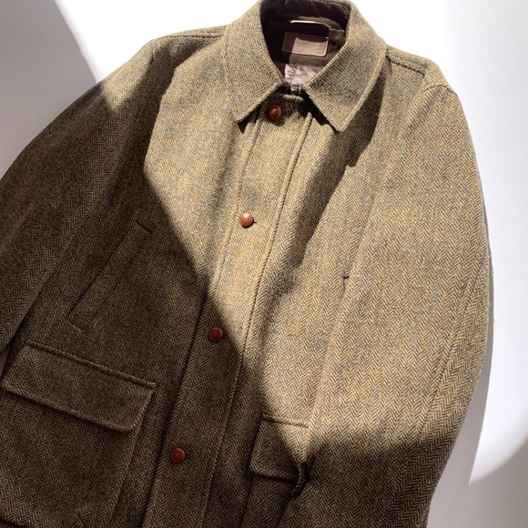 ❌SOLD❌ Vintage Harris Tweed 100% Wool Quilted Winter Jacket made for Ogilvy - Picture 6 of 16